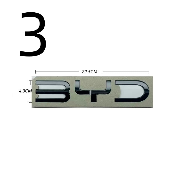BYD Rear Bumper Glossy Black Badges LOGO