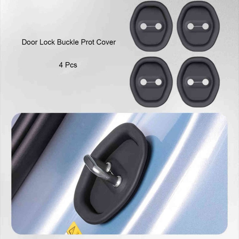 Door Lock Buckle Prot Cover with Anti-vibration Pad for BYD