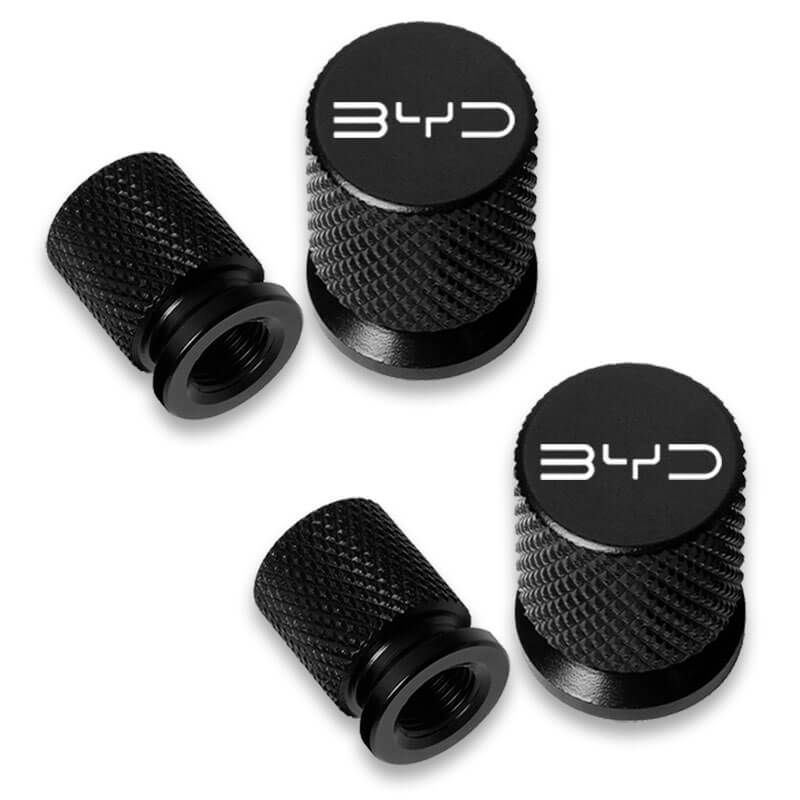 Car Accessories 4pcs Aluminum Car Wheel Tire Valve Cap Covers For BYD