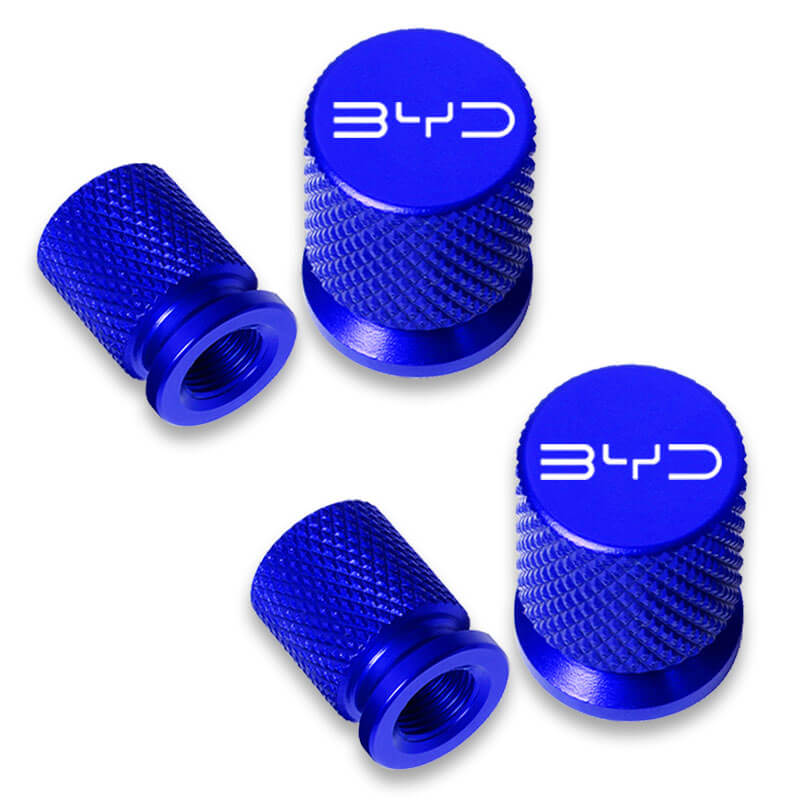 Car Accessories 4pcs Aluminum Car Wheel Tire Valve Cap Covers For BYD