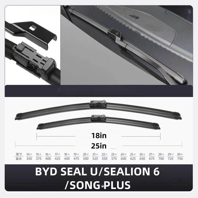 Front Windshield Wiper （Two Pieces）for BYD Seal U/Sealion 6
