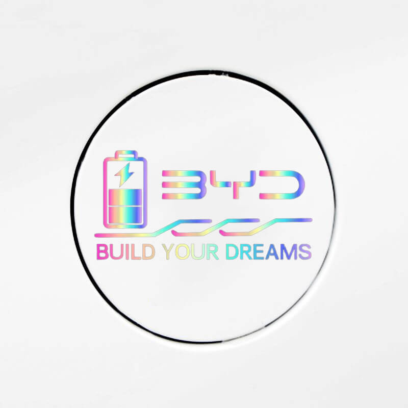 Laser Car Fuel Tank Sticker for BYD